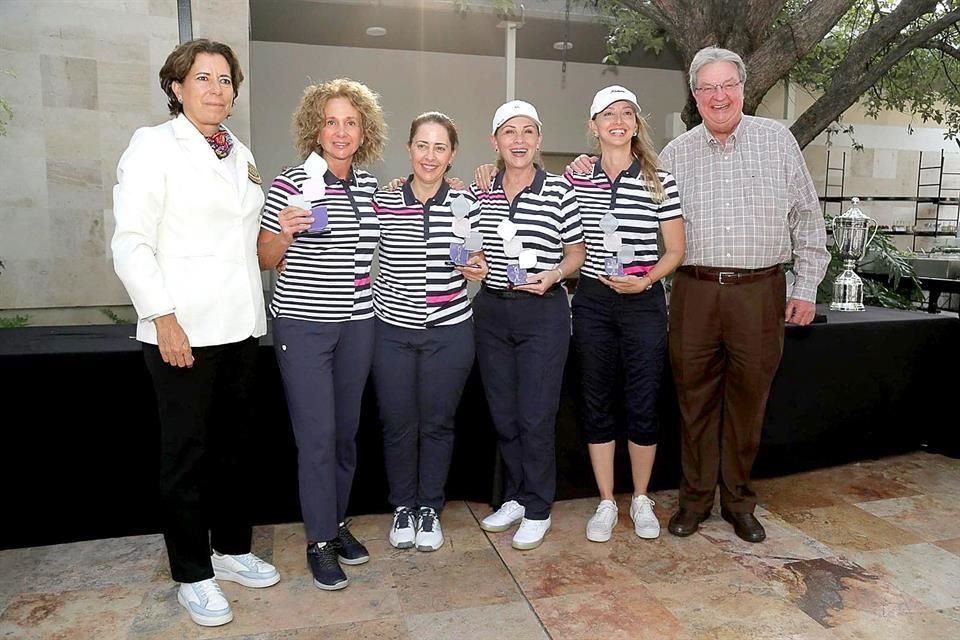 Claudia García, Luly Siller Paulina Garza, Cecilia de la Garza, Adriana Santos y Jorge Junco Brocker