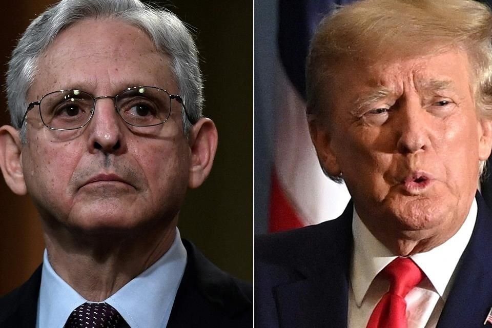 El Fiscal General de EU, Merrick Garland, y el ex Presidente Donald Trump