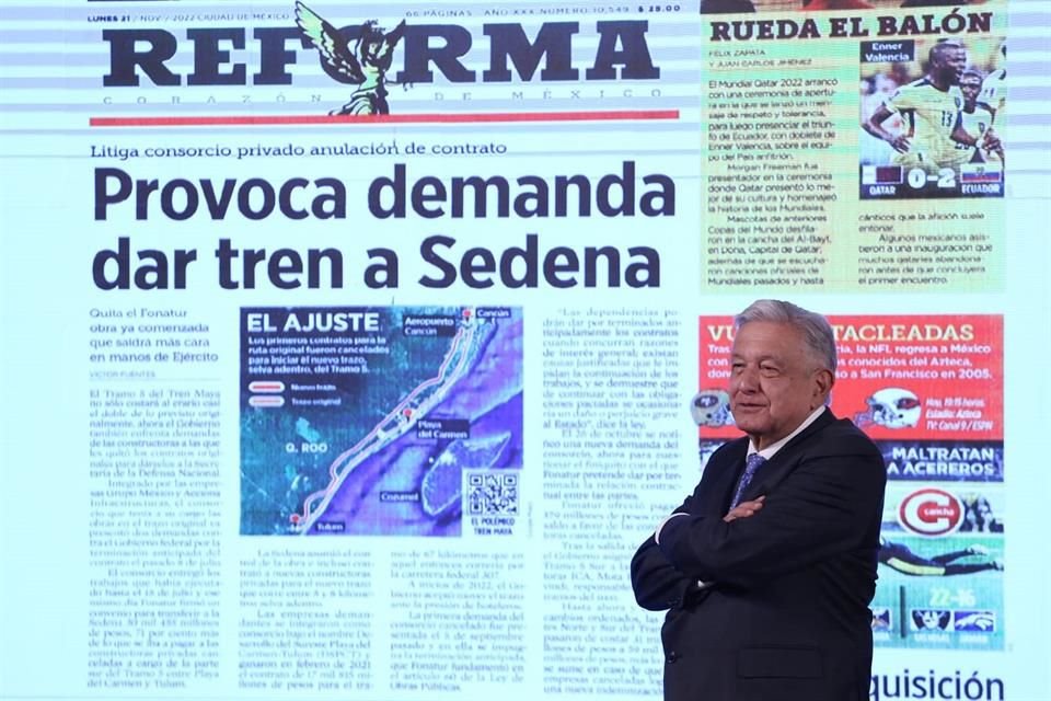 Ante demanda de Grupo México a Gobierno por quitarle contratos de Tren Maya, AMLO acusó a empresa de Germán Larrea de incumplir con obras.