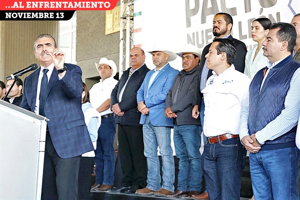 Un mes y medio después de ser elogiado por el Mandatario, el Alcalde de Apodaca anunció la creación del Pacto por Municipios Fuertes y Unidos... para enfrentar al Gobernador.