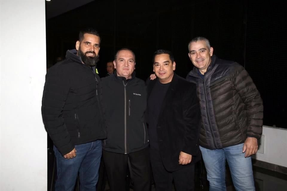 César Villarreal, Arturo Moncada, David Leal y Lauro Treviño