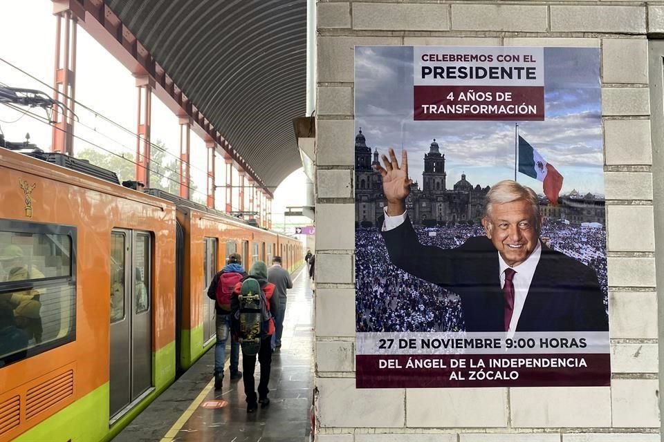 Echando mano de funcionarios de la CDMX, esta semana arreció la  publicidad para que simpatizantes de AMLO acudan a la marcha de mañana en la CDMX.