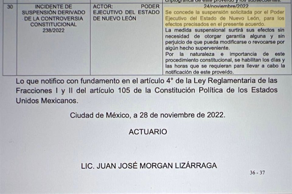 La Suprema Corte otorgó al Estado el recurso que frena la designación del Fiscal General por parte del Congreso local.