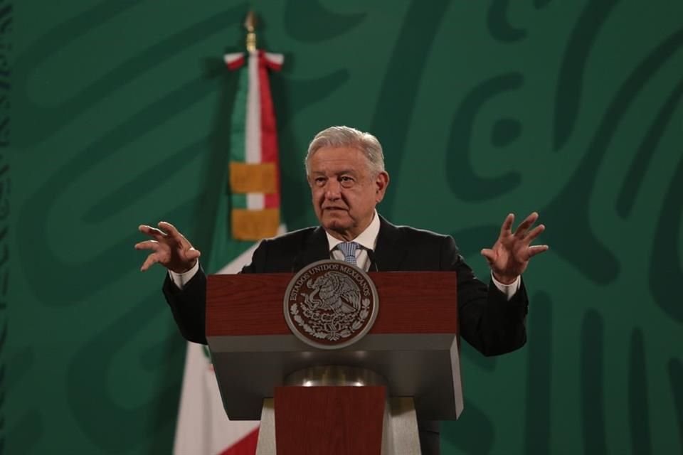 López Obrador en conferencia matutina.