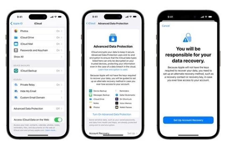 Apple ha agregado métodos adicionales para ayudar a los usuarios a recuperar sus datos cifrados de extremo a extremo.