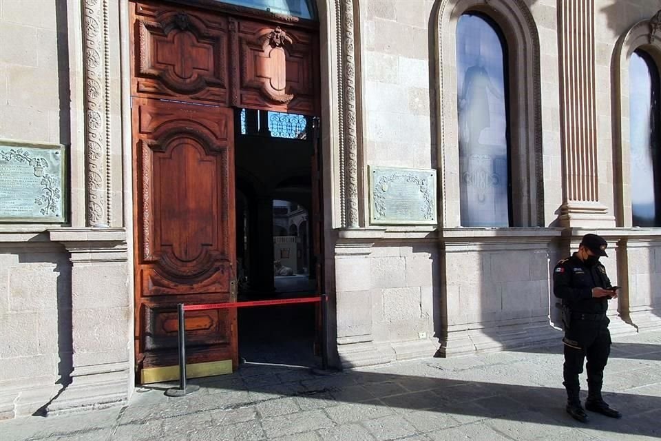 El Palacio de Gobierno fue cerrado.