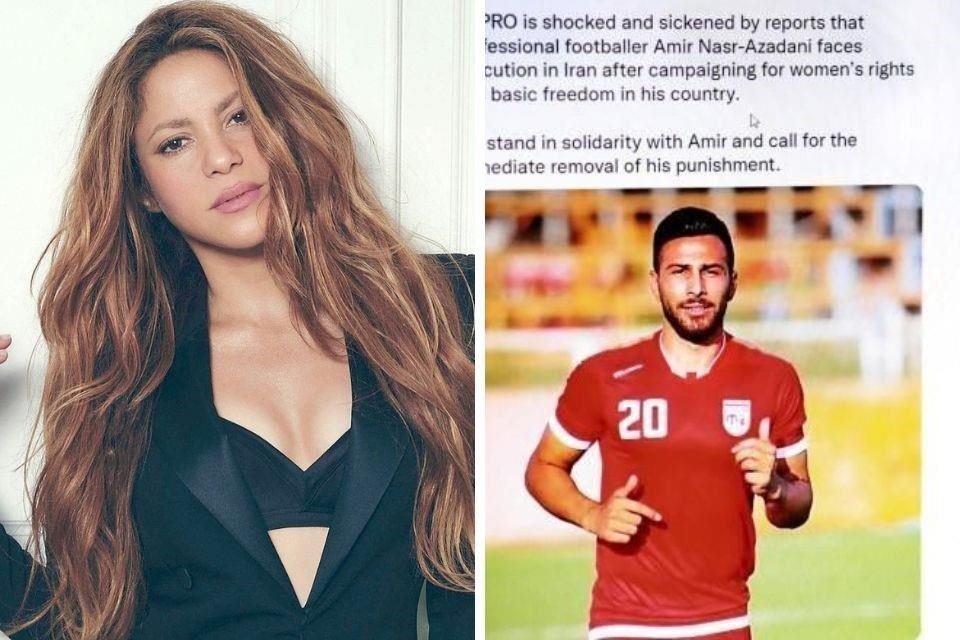 Shakira mandó un mensaje por el futbolista iraní Amir Nasr, condenado a muerte por protestar a favor de los derechos de las mujeres.