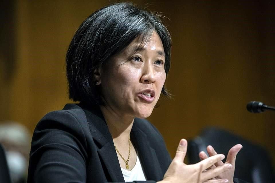 Katherine Tai, Embajadora comercial del Gobierno de Estados Unidos durante una audiencia en el Congreso.