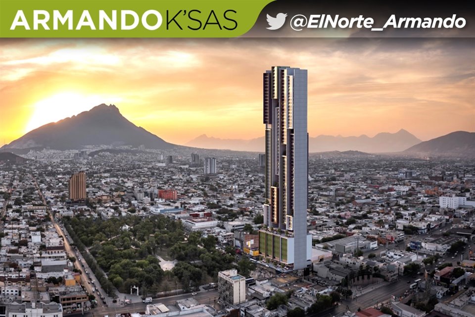 Está también la Torre Alameda, de 200 metros, en el cruce de Aramberri y Pino Suárez. El diseño del despacho Vidal Arquitectos entrará al Club de +200m regio. 