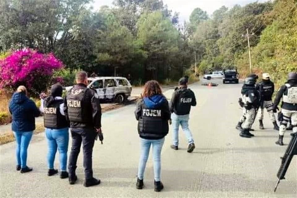 Elementos de la Guardia Nacional se enfrentaron contra presuntos delincuentes en Coatepec Harinas, Edomex.