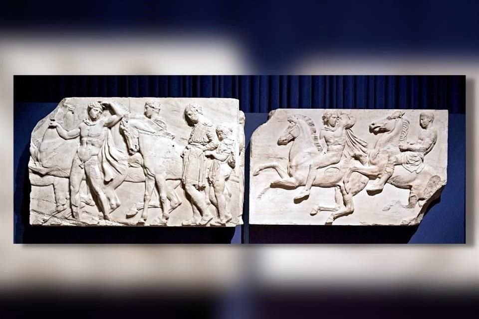 Mármoles del Partenón que exhibe el Museo Británico como parte de su colección.