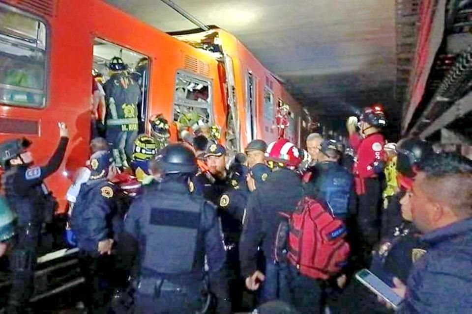 El accidente se registró ayer a las 9:16 horas en la Línea 3 del Metro de CDMX.