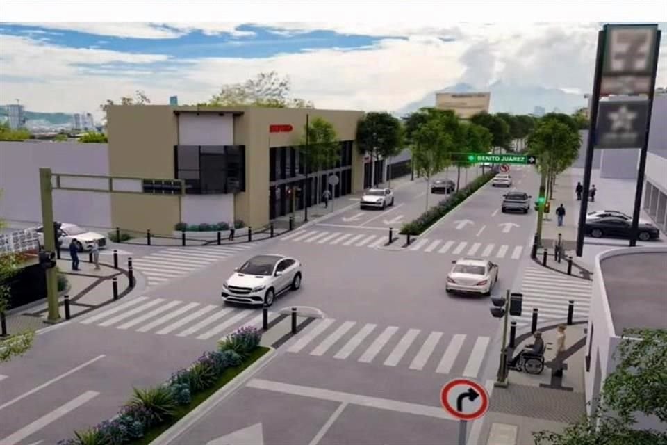 Una proyección del Municipio de San Pedro muestra cómo se vería la ampliación de Av. Vasconcelos en segunda etapa.