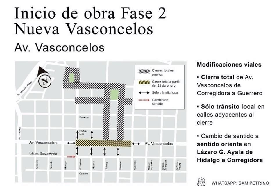 El municipio de San Pedro iniciará la segunda etapa de regeneración de Vasconcelos.