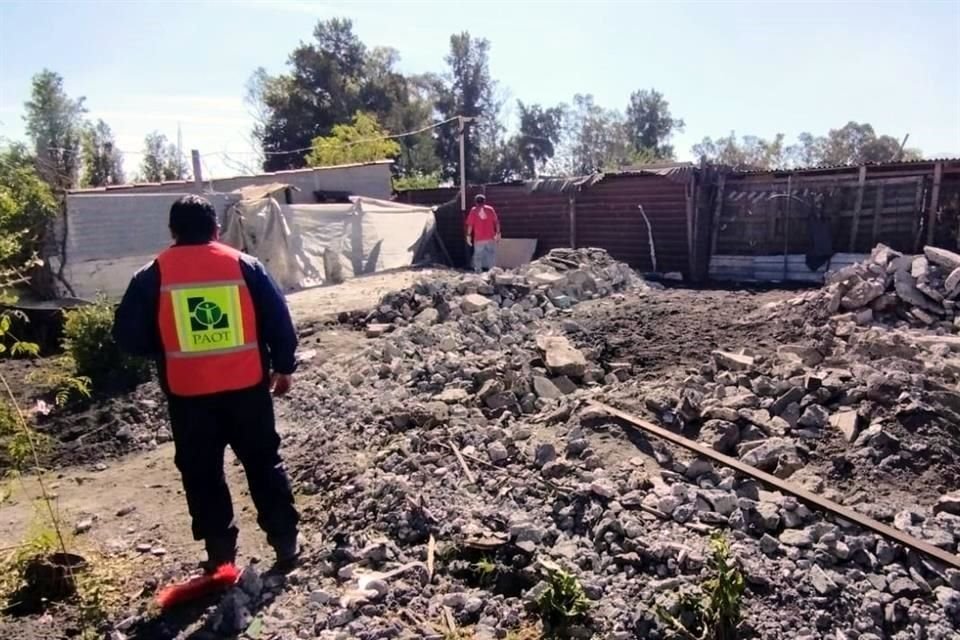 La vivienda estaba asentada en la zona chinampera de Tláhuac.