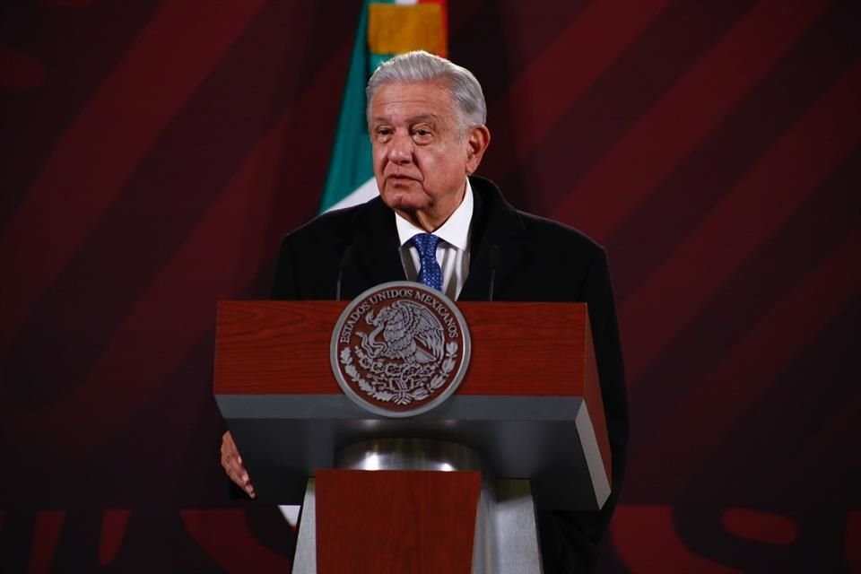 El Presidente Andrés Manuel López Obrador en conferencia de prensa.