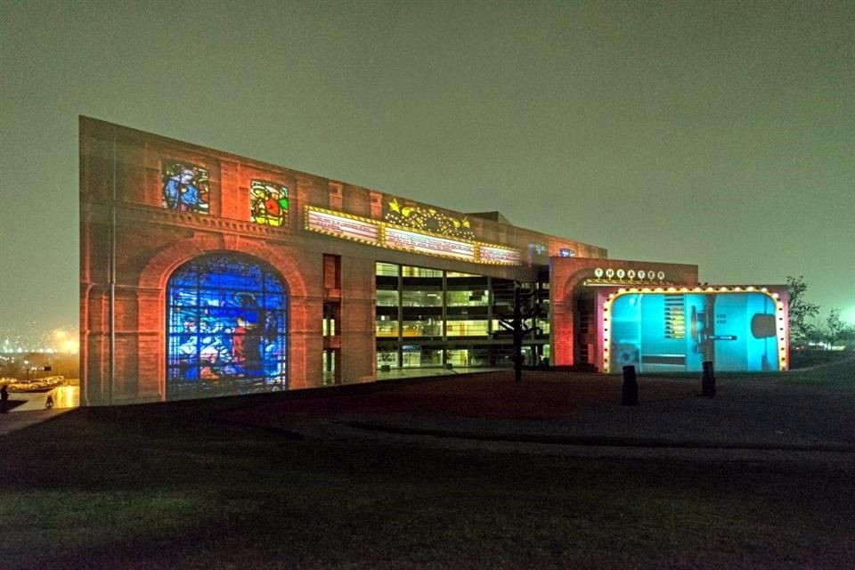 Videomapping realizado en una de las anteriores ediciones de la Cátedra de Arte Sacro, que este 2023 cumple 25 años en la UDEM.