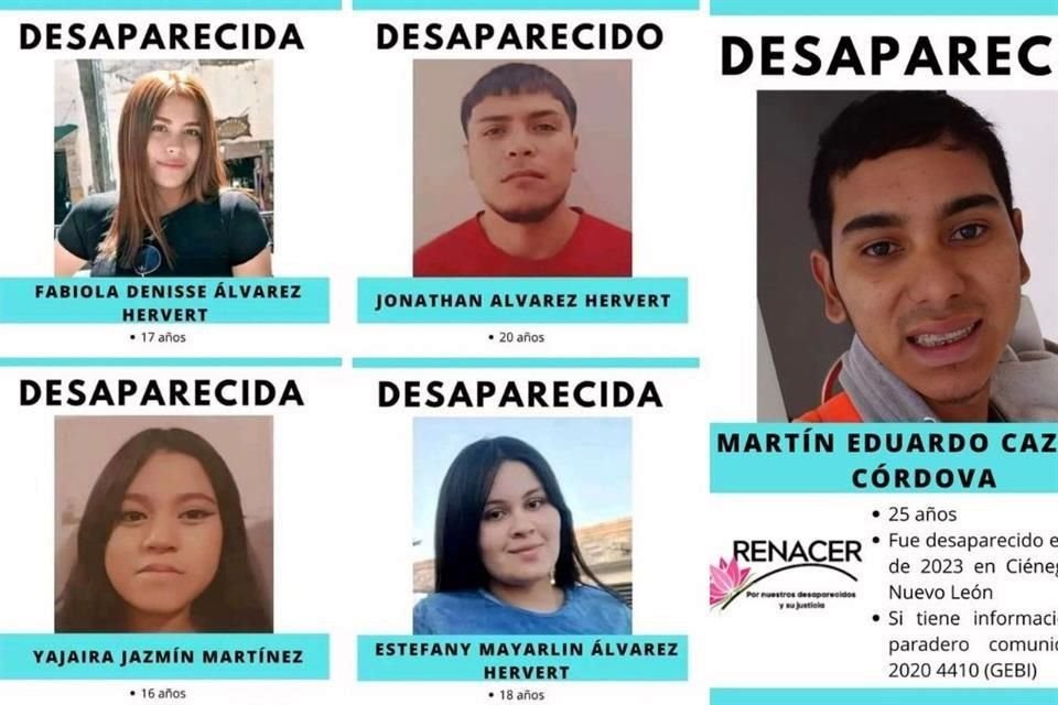 Tres de los jovenes desaparecidos son hermanos.