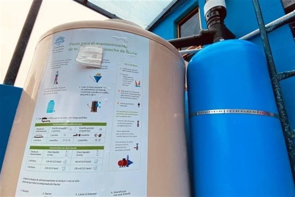 De 2019 a 2022 se han instalado 52 mil sistemas de captación de lluvias en colonias con escasez en la red de distribución de agua potable. 