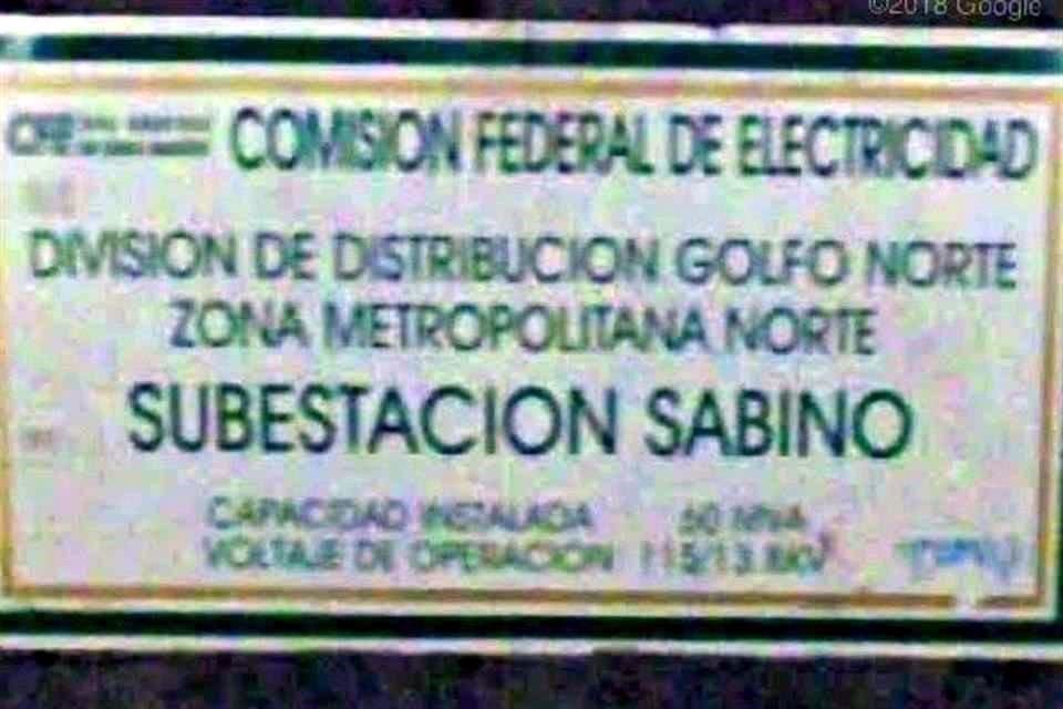 Sub estación Sabino.