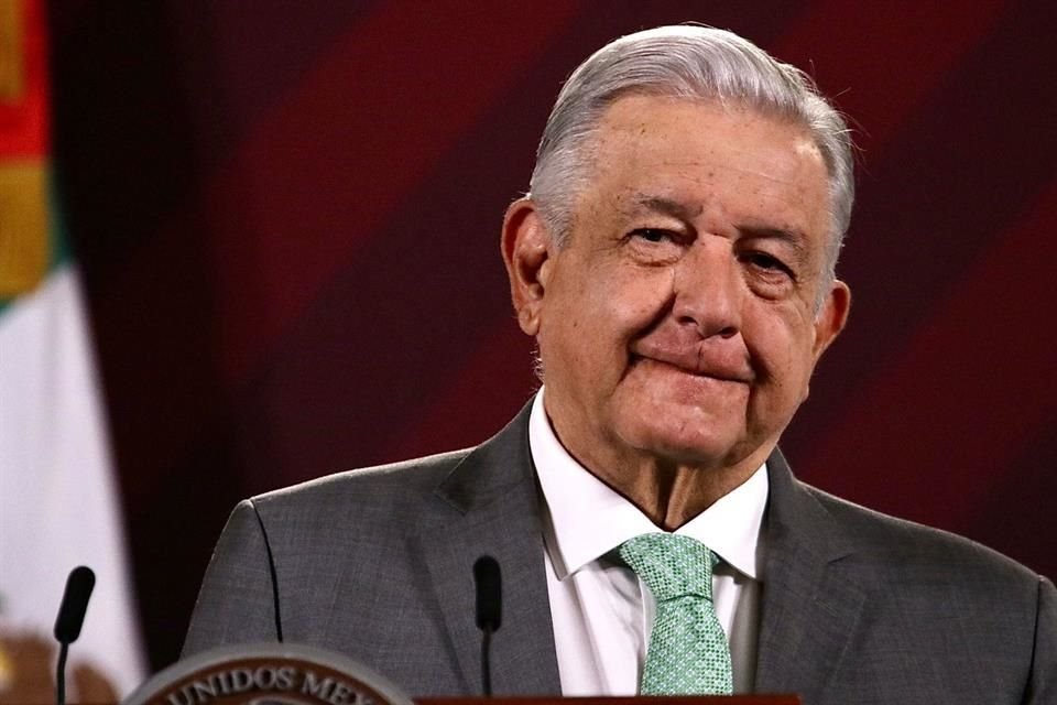 El Presidente López Obrador en conferencia.