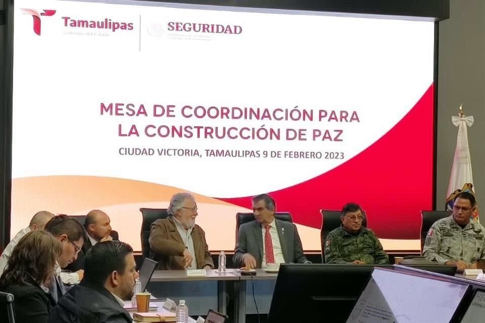 El Gobernador Américo Villarreal presidió la mesa de seguridad donde participó el subsecretario de Derechos Humanos.