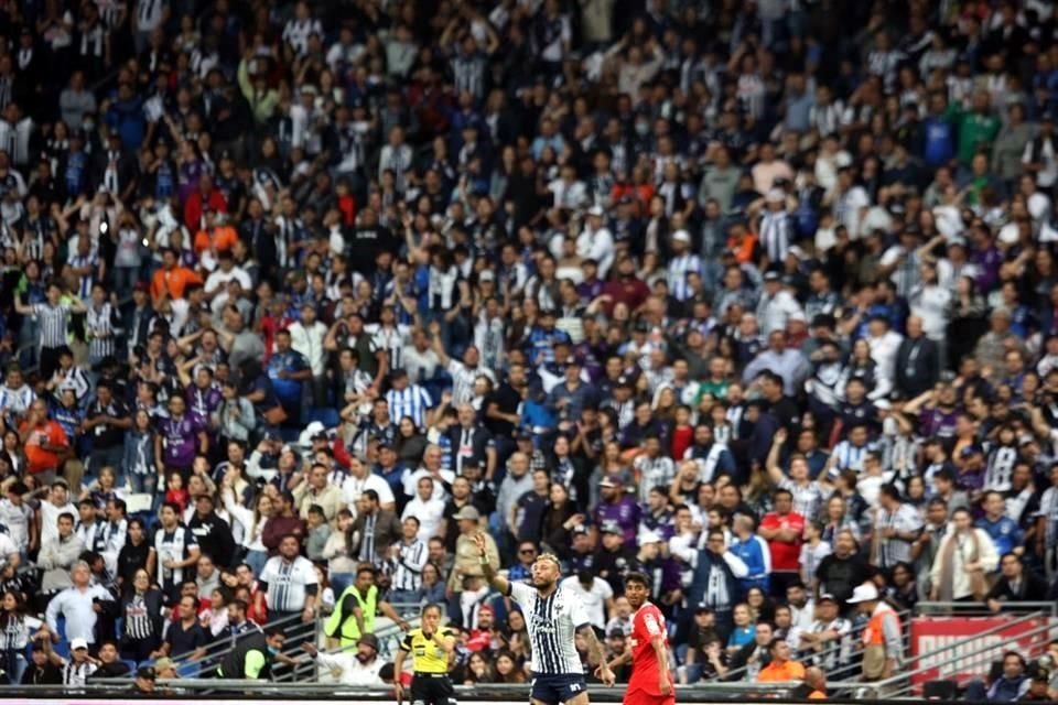 Imagen del encuentro entre Rayados y Toluca del pasado 5 de febrero.