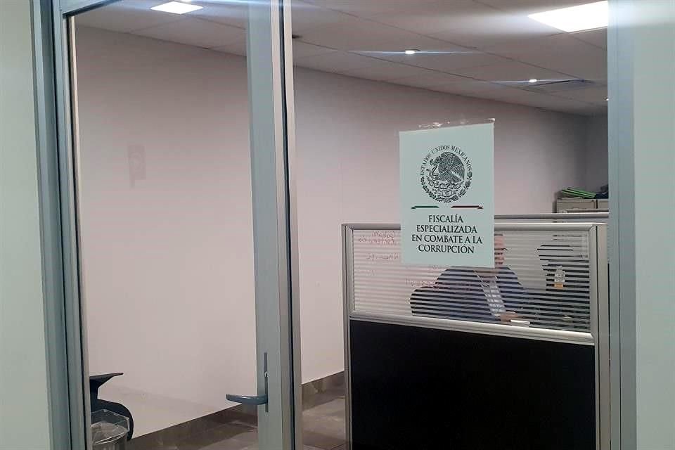 Aspecto de la Fiscalía Anticorrupción en el cuarto piso del edificio de la Tesorería.