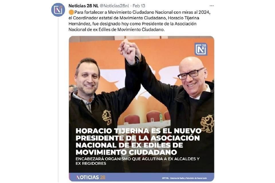 El Gobierno estatal promueve en el Canal 28 a diversos políticos y funcionarios de Movimiento Ciudadano con videos y publicaciones.