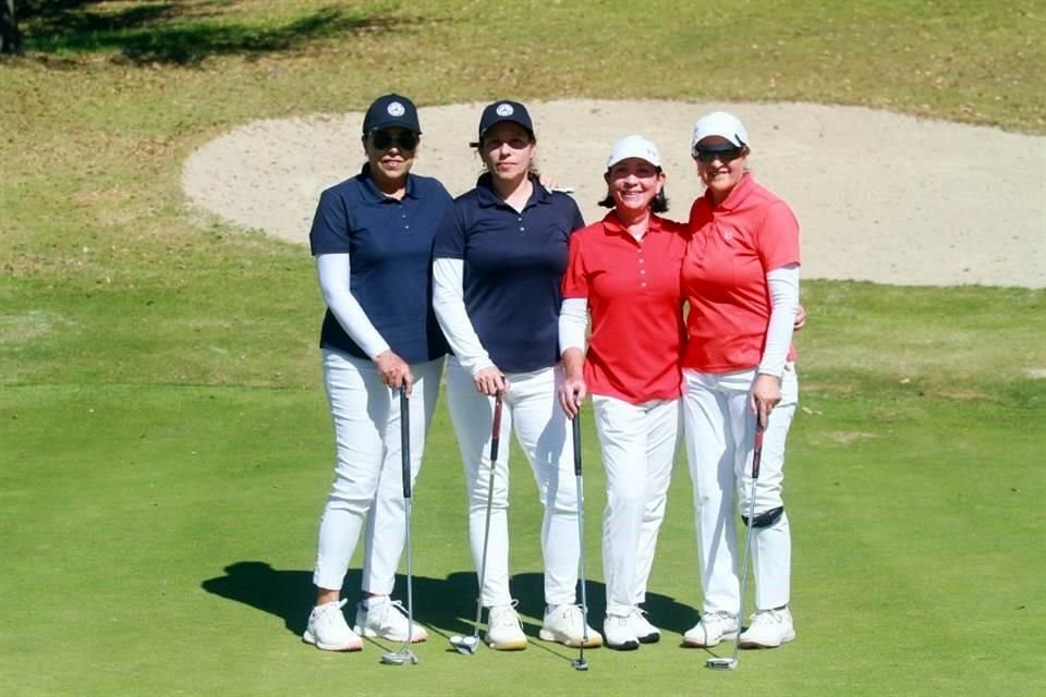 Betty de Cantú, Diana de Treviño, Verónica Cantú y Clementina de Anda