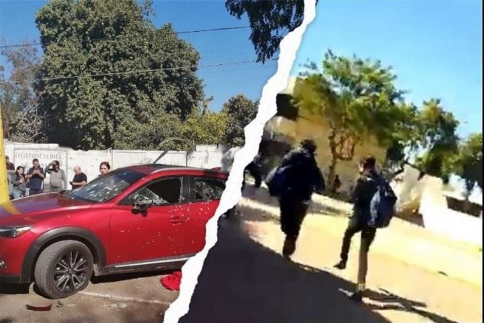 Los alumnos decidieron correr a los salones para resguardarse de las balas que afuera lanzaban sicarios en Cajeme, Sonora.