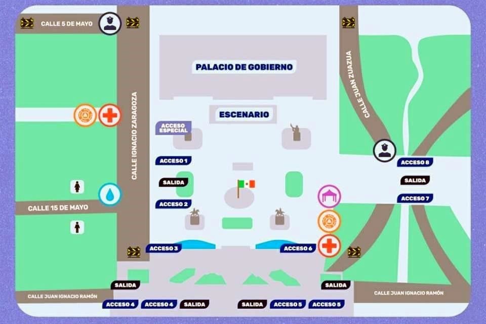 Estado implementa operativo de vialidad en el Centro por motivo del evento musical Macrofest a celebrarse en la Explanada de los Héroes.