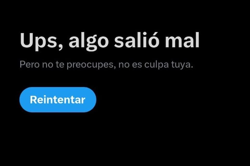 La falla en Twitter comenzó alrededor de las 11:00 horas.