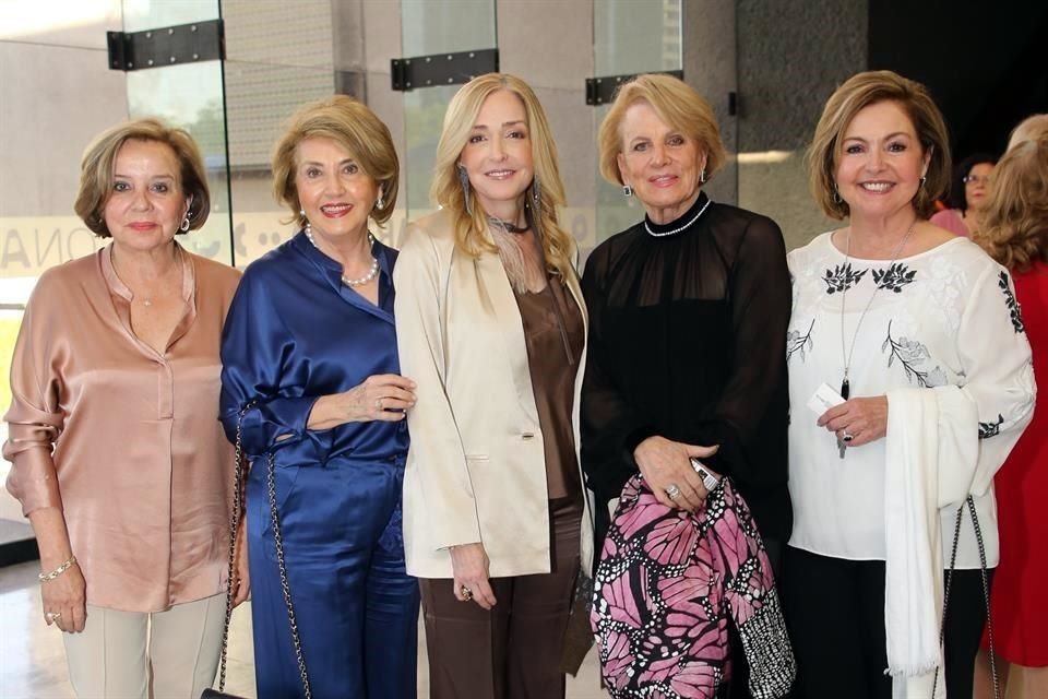 Ivonne Mouret de Odriozola, Lolina Treviño de Maldonado, Bárbara Herrera de Garza, Teresa Blancq-Cazaux de Gómez Junco y Alicia Fernández de Garza