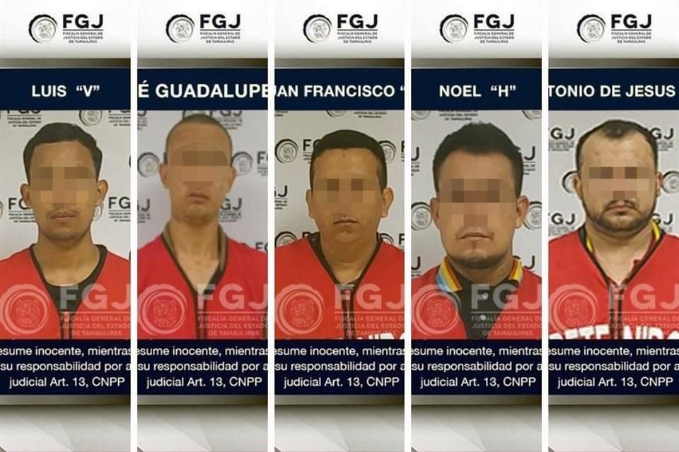 Los cinco presuntos delincuentes fueron acusados por los delitos de secuestro agravado y homicidio simple intencional.