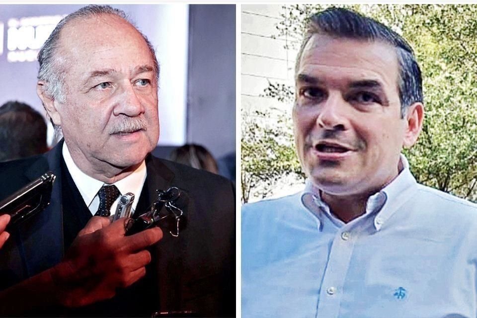 Javier Navarro, Secretario General del Estado, y Mauro Guerra, Presidente del Congreso Local.