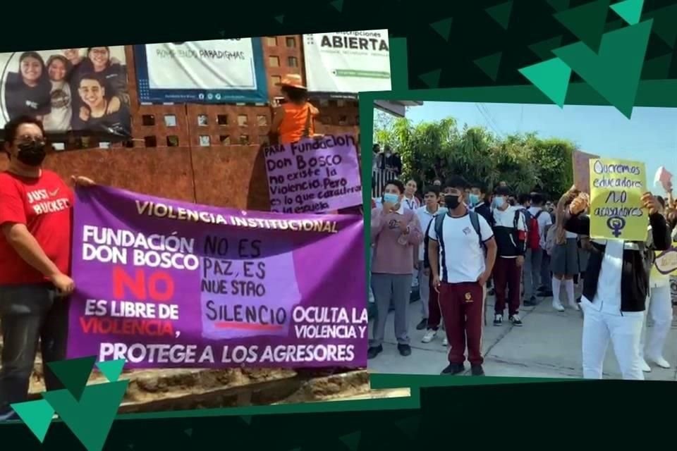 Estudiantes del CBTIS 194 y de la Fundación Don Bosco protestaron en Morelos por maestros acosadores.