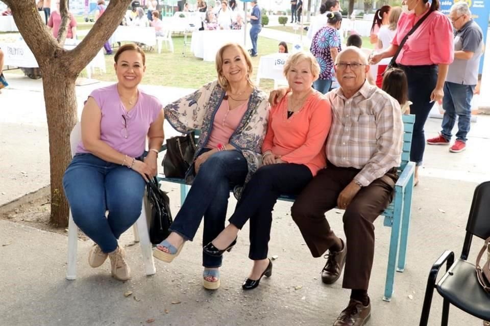 Alejandra Cabral, Blanca Quiroga, María Luisa Cantú de Martínez y Ruy Pablo Martínez