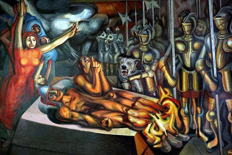 'El tormento de Cuauhtémoc', de David Alfaro Siqueiros.