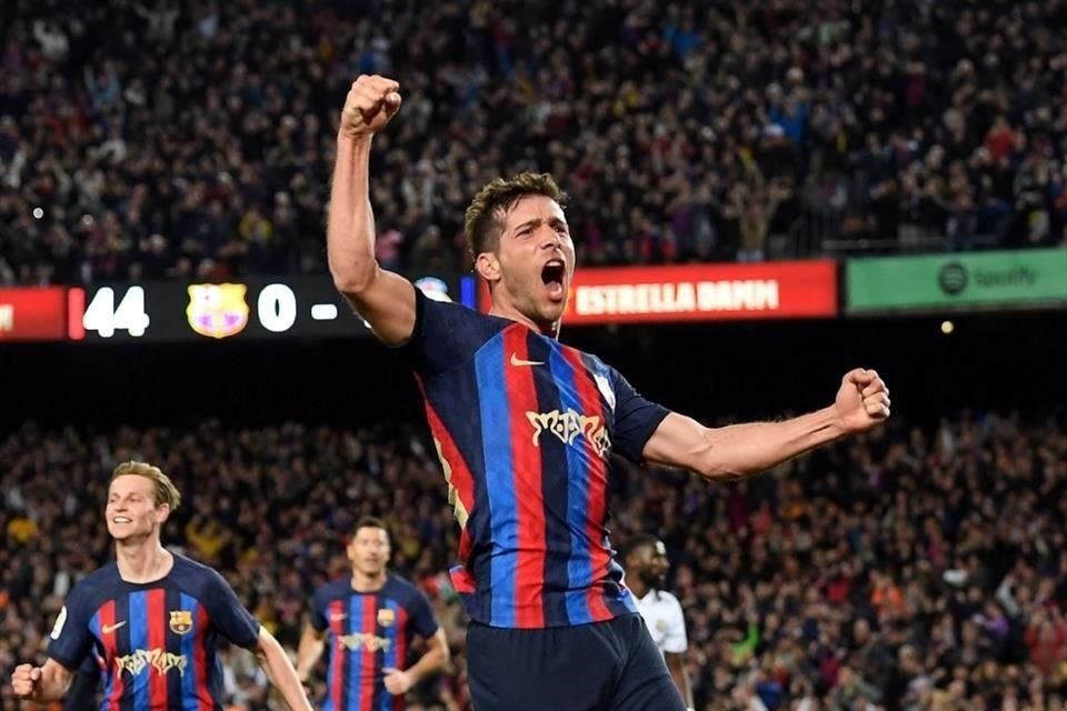 Sergi Roberto fue quien puso el 1-1 antes de que terminara la primera mitad.