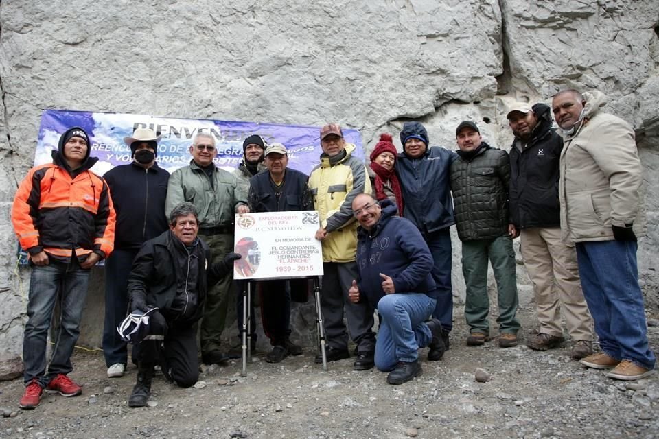 Algunos de los primeros integrantes de Protección Civil estatal se reunieron ayer en La Huasteca.