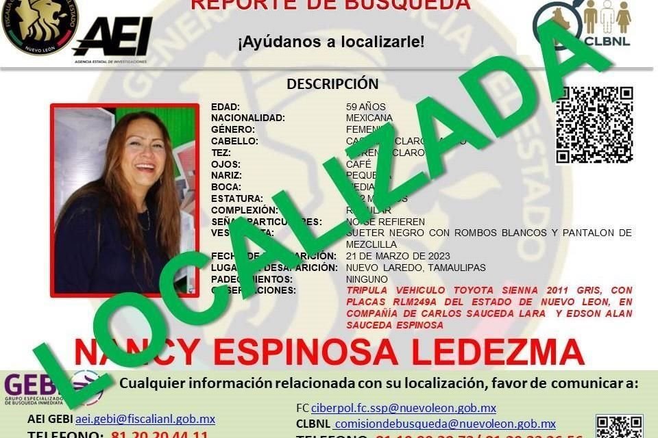 Nancy Espinosa Ledezma.