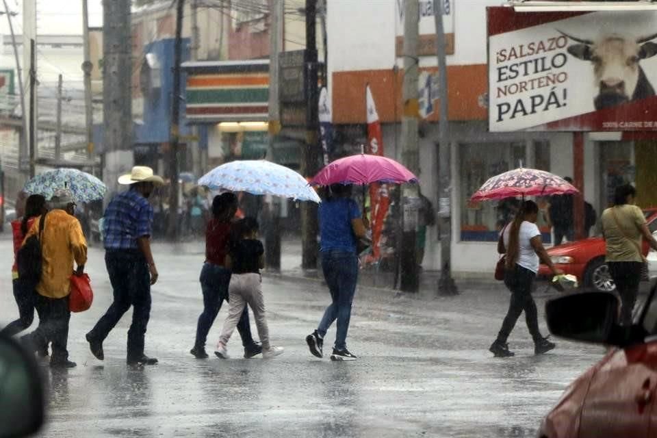Lluvias en el área metropolitana.