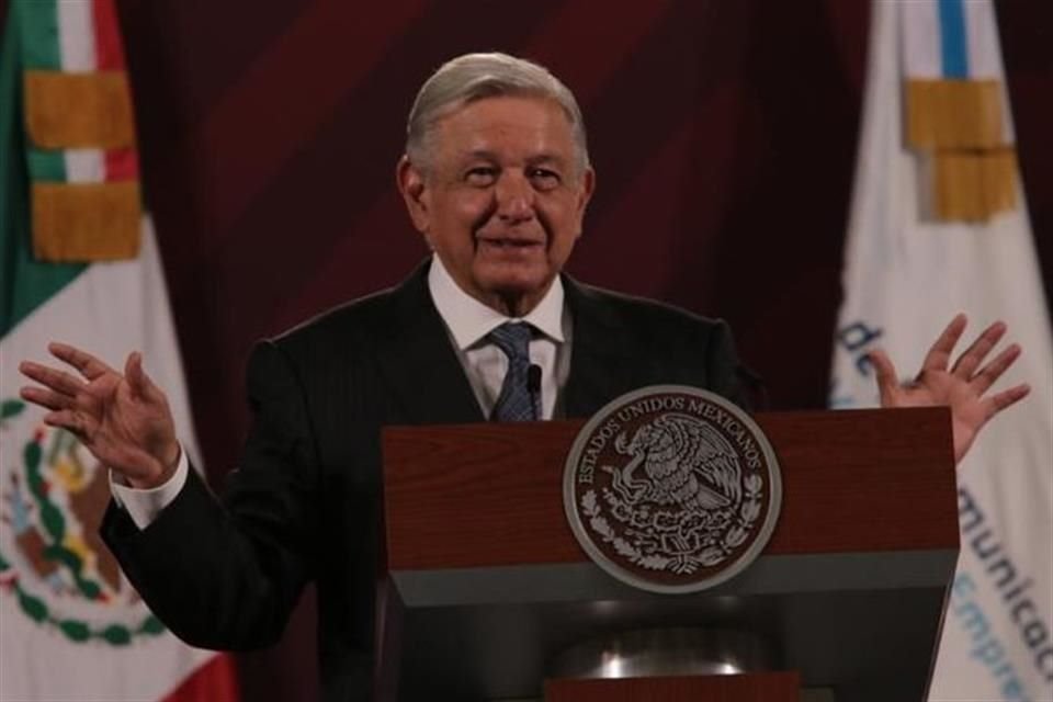 El Presidente López Obrador en conferencia de prensa.