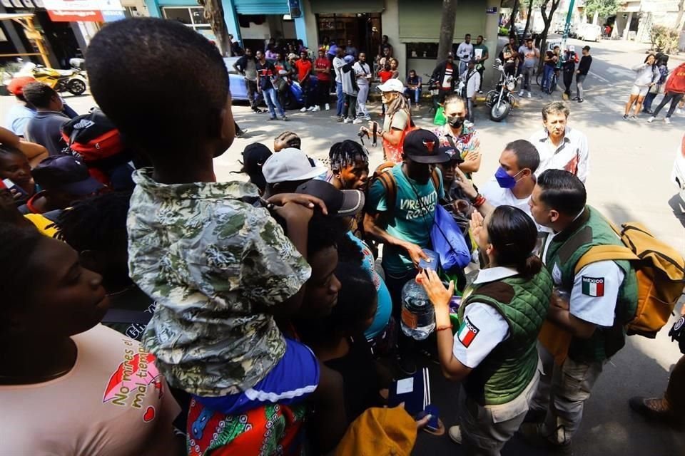 Los migrantes centroaméricanos mantenían campamento en la Colonia Juárez de la CDMX.