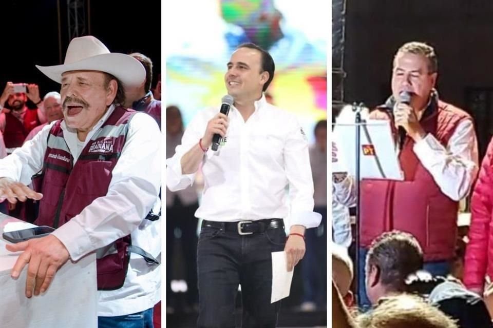 Armando Guadiana (Morena), Manolo Jiménez (PRI-PAN-PRD) y Ricardo Mejía (PT) arrancaron sus campañas por la Gubernatura de Coahuila.