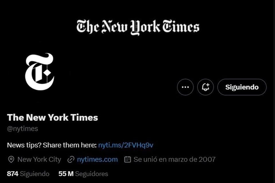 Twitter retiró la marca de verificación a la cuenta de The New York Times, que anunció que no adquirirá la suscripción para recuperarla.