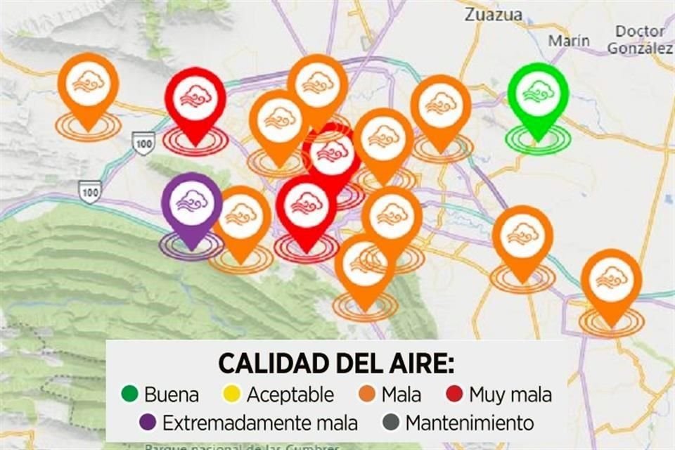 Aunque el tráfico vehicular ha disminuido, la Ciudad alcanzó ayer niveles extremadamente malos de calidad del aire.