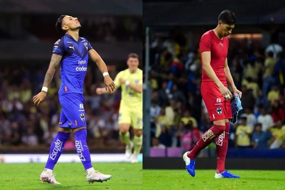 Joao Rojas y Esteban Andrada lamentan sus errores en el partido ante América en el Azteca.