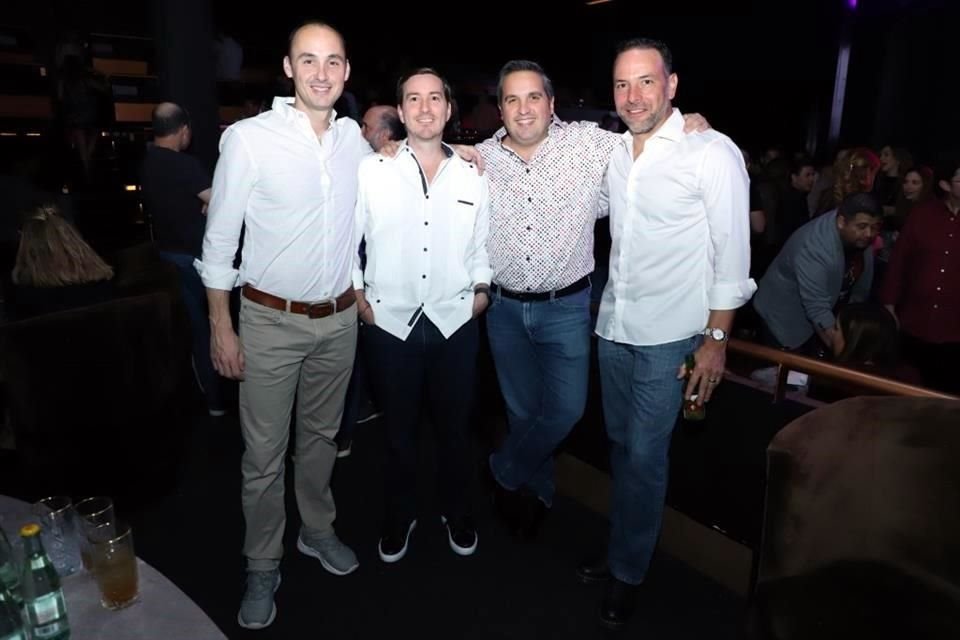 Cristian Cortés, Jorge Guzmán, Archie Rullán y Fernando Robles